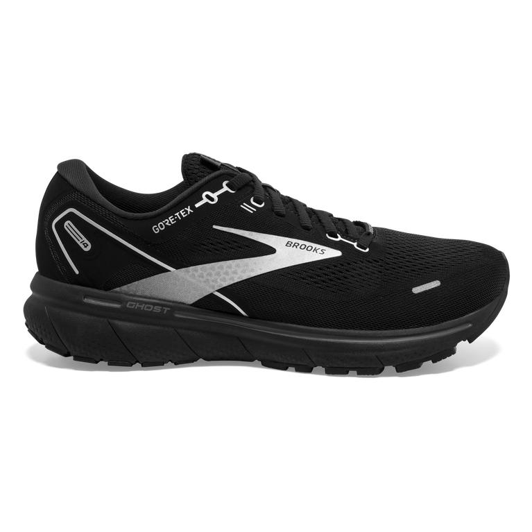 Brooks GHOST 14 GTX Cushion Road Running Shoes Mens Outlet - Black/White/Charcoal/Ebony (VRP594871)